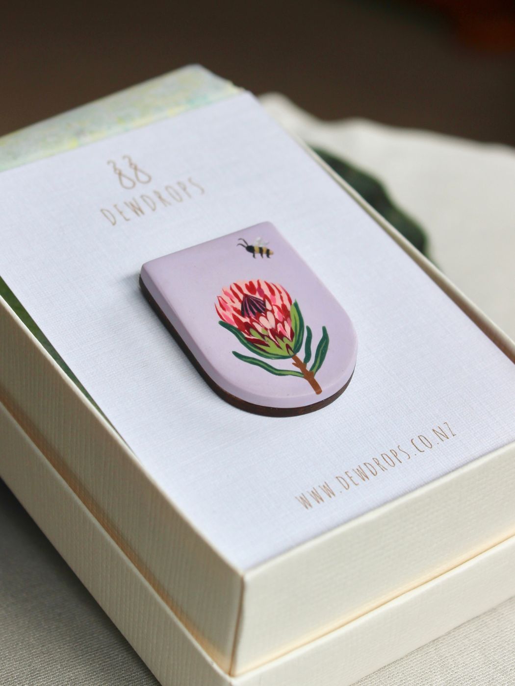 Protea brooch